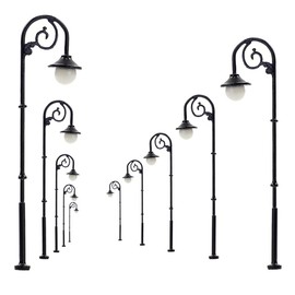 LYM58 10pcs Warm White Model Train 1:87 Street Lights HO Scale Lamp Post LEDs NEW Miniature Single Head