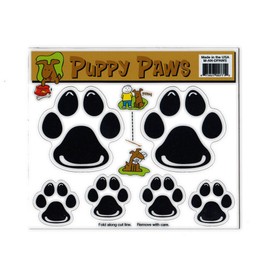 Magnet Variety Pack (6 Magnets) - Dog Paws (Puppy) - Refrigerators, Cars, Mailboxes, Decoration - 1.25" x 1.25" and 2.25" x 2.25" (Each Paw)