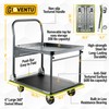 Keoslpy Upgraded Push Cart Dolly, 700lbs Foldable Platform Truck with