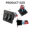 ULITECO Rocker Switch Panel, 2 Gang Toggle Switch Panel 12V,