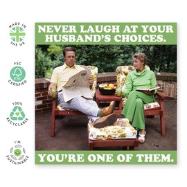 Central 23 Funny Anniversary Card For Wife - Humorous Birthday Cards For Women - 'Never Question Husband's Choices' - Valentine Card - Gifts for Women - For Best Friend - Comes With Stickers