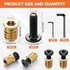 32 Sets Threaded Inserts for Wood Furniture Screws - 1/4-20