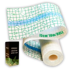 PEPAX Tattoo Folie Heilung Tattoo Pflaster - PEPAX 15cm*10m Wasserdichte Klebebandage Second Skin Tattoo PU Tape Duschpflaster Tattoo Aftercare
