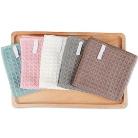 KYOSAMA Dish Towel, Microfiber, Dish Cloth, 11.8 x 11.8 inches (30 x 30 cm), Super Absorbent, Dish Towel, Drying Towel, Cloths, Dish Towel, Glass Wipe, Pot Wipe, Cleaning, 1 Gray & 1 White & 1 Coffee