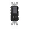Leviton Decora Combination Switch and Tamper-Resistant Receptacle, T5625-E, Black