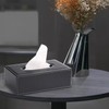 DRDGL Rectangular PU Leather Tissue Box Cover Holder, Minimalistic, Elegant