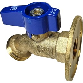 XFITTING 1/2" Female Threaded Hose Bibb with Nail Flange, 1/2" FNPT x 3/4" Male GHT Outlet 5-2-4 (1)