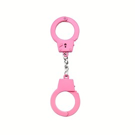 Pink Mini Handcuff Keychain Gifts for Couple Keychain Women Friend Birthday Gifts for Couples Gift to Friend Female Fake Play Hand Cuffs Key Chain