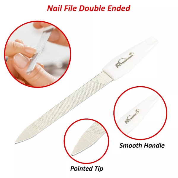 Margalla Int® Metal Double Sided Nail Files Strong Edge For