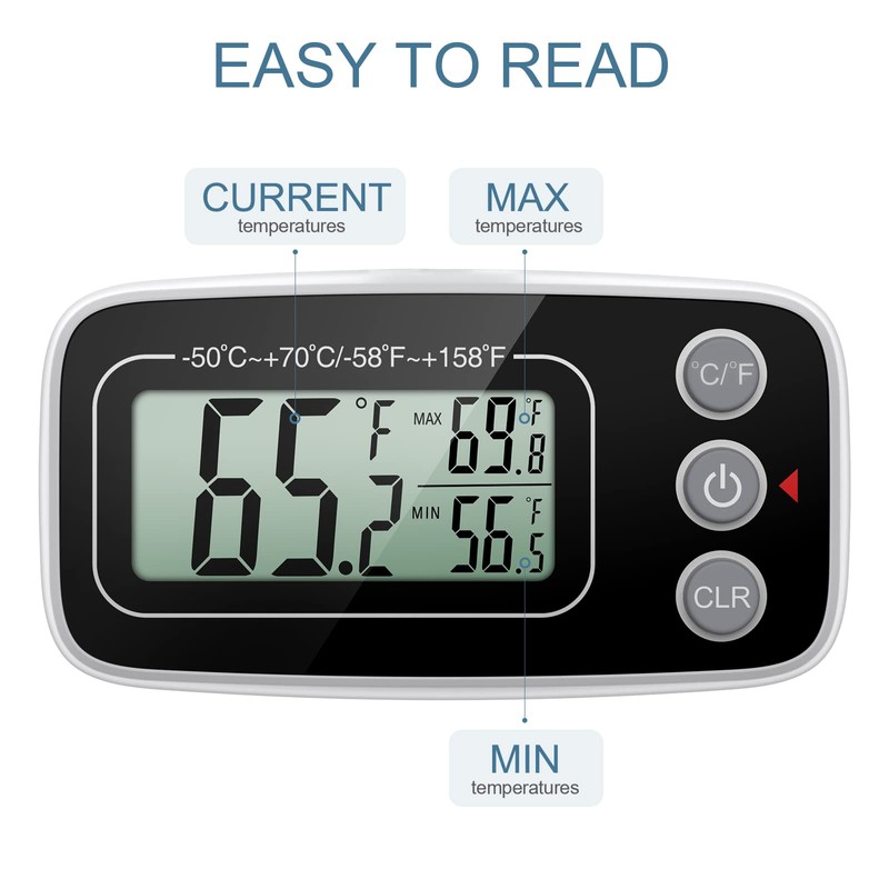 Thermometer Hygrometer Ankilo Digital Fridge Thermometer Freezer Thermometer Wireless Indoor