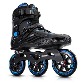Inline Skates, 3 Wheels 110mm Roller Skates Blades for Adult Women Men, Professional Outdoor Fitness Inline Speed Skates for Unisex (Black & Blue) Men8.5/Women9.5/27.5cm
