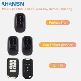 UHONSN for 11th Gen Honda Civic Accord 2022 Key Fob Cover with Keychain Soft TPU Keys Shells Full Covers Protector Cute Car Accessories Smart Remote Keyless Case Girly White Gold