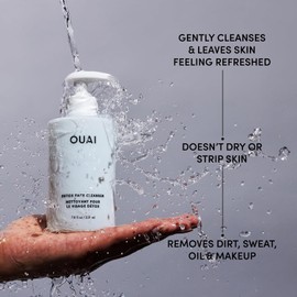 OUAI Limpiador Facial Detox - Limpiador Facial De Limpieza Profunda Con Ácido Glicólico, Niacinamida Y Pha - Elimina El Sudor, La Suciedad Y La Grasa Sin Resecar - Limpiador Facial Suave Para Después