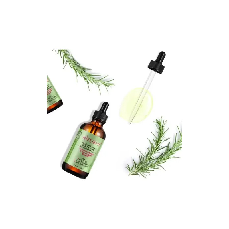 Aceite De Romero Biotina Crecimiento Cabello Cejas Pestañas