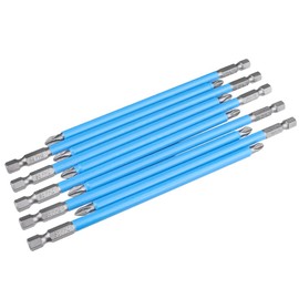 Yakamoz 10pcs Magnetic Anti Slip Phillips Screwdriver Bit Set, 1/4 Hex Shank Screw Head Drill Screwdriver Bits for Power Screwdriver Drill Impact Driver Tool Accessory (PH2, 150mm)