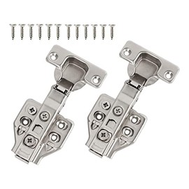 Bisagra Cierre Lento Suave Para Puertas de Cocina 15 Pares Cazuela 35mm Cobertura Completa Recta Ajuste 3D Herrajes Para Cocina y Cierre de Puerta
