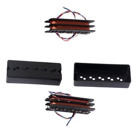 Kisangel Double Layer 5-String Bass Pickup Set Soapbar Humbucker for Bass Guitar Replacement Parts High Sensitivity