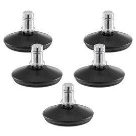 kwmobile Office Chair Gliders Set of 5 - Floor Gliders for Desk Chair 10 mm x 22 mm - Swivel Chair Feet Parquet Tiles - Chair Foot Gliders - Black