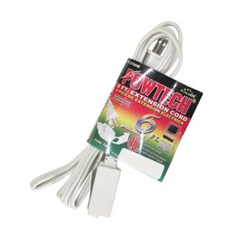 POWTECH UL Heavy duty Household Extension Cord, 16 Gauge Power Cord with 3 Recepacle Cube Tap 125V, 13 Amps, 1625 W - 6 FT White