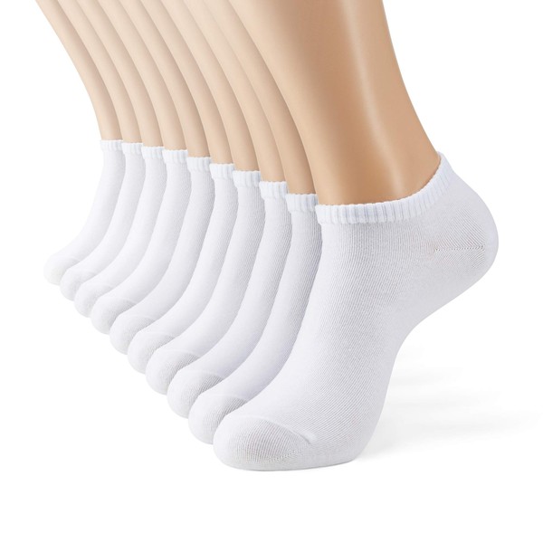 MONFOOT Women's and Men's 10 Pairs Thin Cotton Low Cut