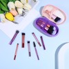 AOZUO Travel Makeup Brush Set, Portable Mini Cosmetic Brushes with
