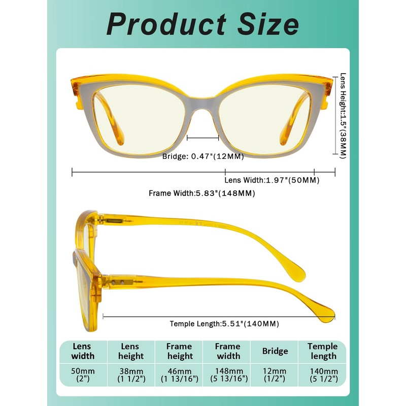 Eyekepper 5 Pack Reading Glasses Blue Light Blocking Computer Eyeglasses