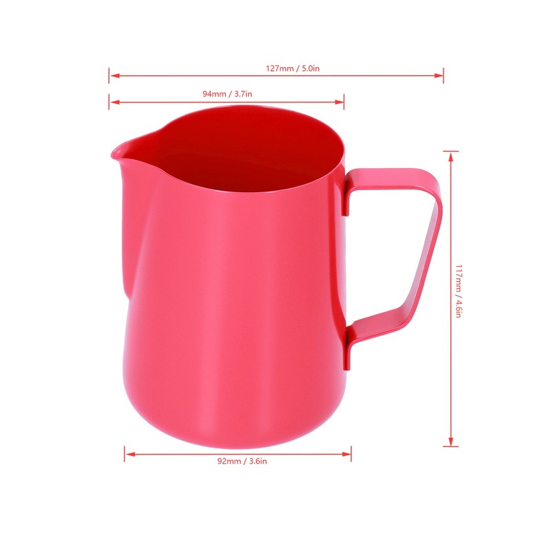 600ml Stainless Steel Frothing Pitcher Milk Coffee Frothing Jug with