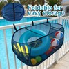 Pop-Up Pool Float Storage Bag,47x23.6x23.6inch Hanging Mesh Organizer Adjustable Pool