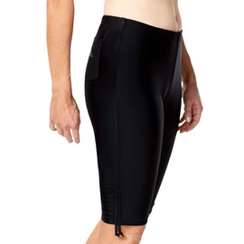 UV SKINZ Women’s Classic Swim Jammerz with UPF 50+ Sun Protection – Long Swim Shorts for Women, Womens Modest Swimsuits - Black - M