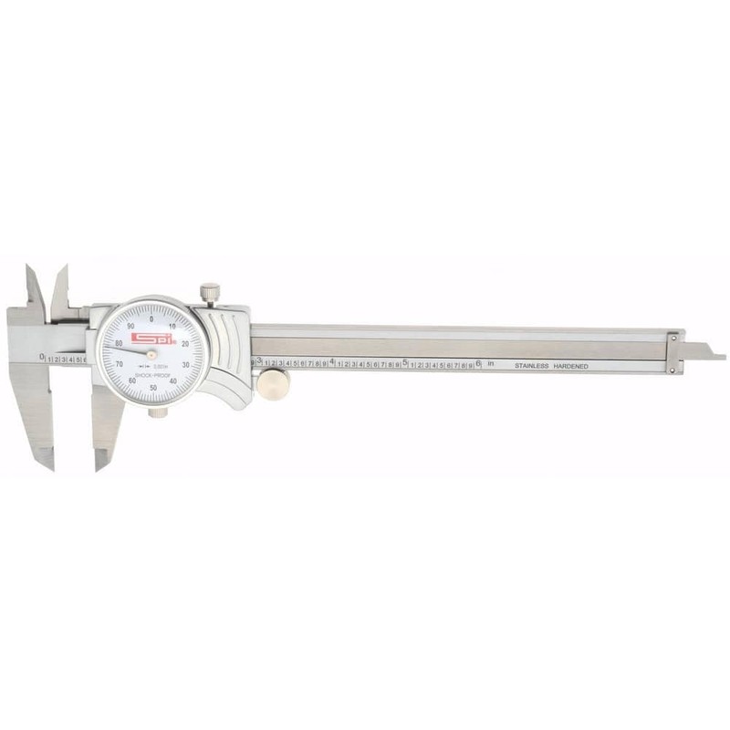 SPI 12-041-0 Smooth-Movement Shockproof Dial Caliper: 0" to 6" Range