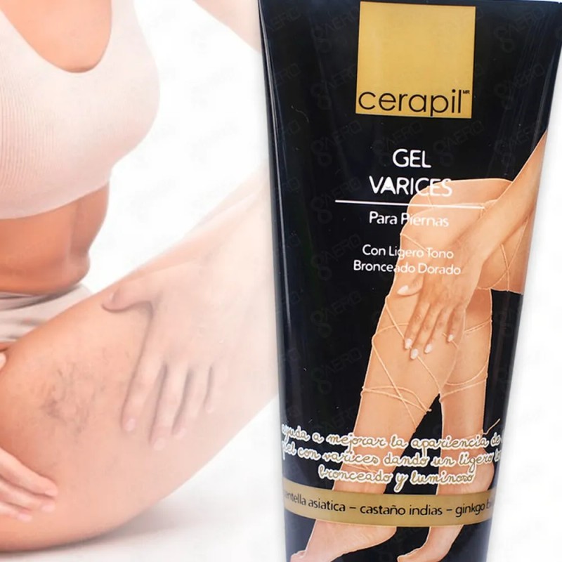 Gel Anti-varices Para Piernas Con Bronceador Cerapil 200gr