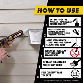 OSI Quad Window, Door and Siding Sealant Beige 455, 10 fl oz, Cartridge