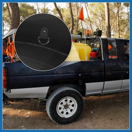 A ABSOPRO 20pcs Black D Shape Tie Down Anchors Lashing Rings for Car Truck Trailer Cargo RV Boats Durable Material Item Replacement