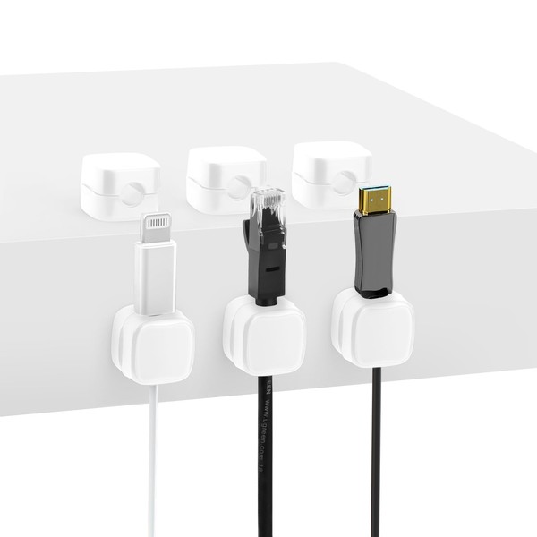 Cable Holder Clips, 6 Pieces, Magnetic Lock Function, Cable Holder,