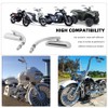 Chrome Oval Shape Motorcycle Mirrors,Upgrade Rearview Motorcycle Mirrors Compatible with