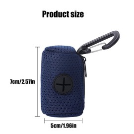 Xolixorium Dog Poop Bags Dispenser, Large Capacity with Mesh Fabric Attachment, Hangable Pet Supplies, Dog Waste Bag Holder with Zipper, Portable Dog Bag Dispenser