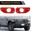REPAIROCK 1pair Fog Light Grill for Jeep Wrangler JL Gladiator