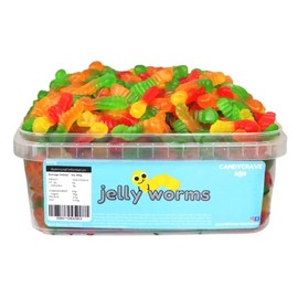 Monmore Confectionery Candycrave Jelly Worms 800g tub, Assorted