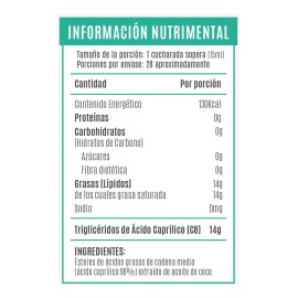 Birdman Mct Oil Ácido Caprílico C8 420ml | 28 Servicios | Sabor Sin sabor