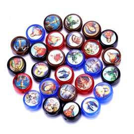 Rosfully 60pcs Mixed Virgin Mary Miraculous Medal Beads San Judas Charms Beads for Bracelets Our Lady Crucifix Beads for DIY Jewelry Making, Plastic, No Gemstone