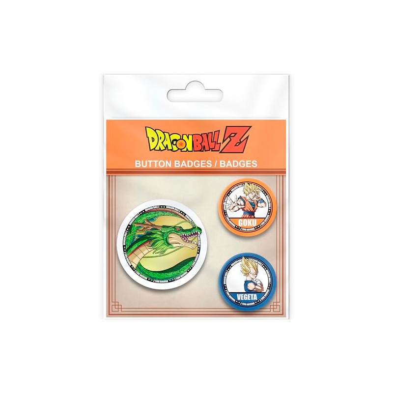 ABYstyle - Dragon Ball Badges Pack Goku, Vegeta & Shenron,