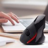 VMINGO Mouse Vertical Ergonomico Raton Gamer Alambrico Silencioso dpi (Negro