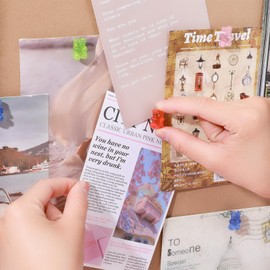 Yuanchu 30pcs Gummy Bear Push Pins, Decorative Push Pins Thumb Tack Bears with Box Cute Thumb Tacks Clear Colored Cork Board Accessories Fun Decor Wall Home Office Corkboard Bulletin Posters Hanging