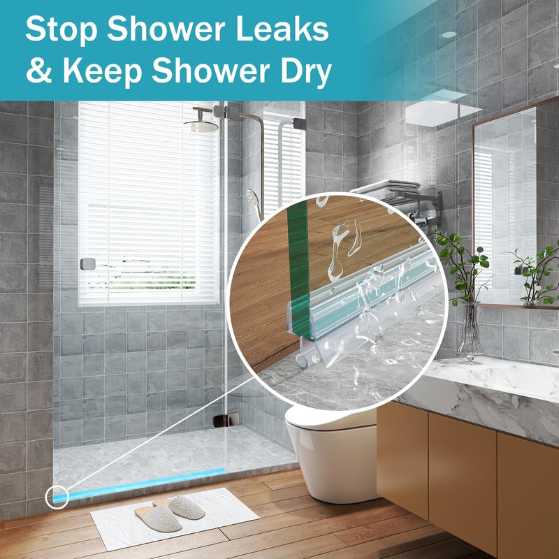 5/16" Shower Door Bottom Seal 2 PCS 39" Frameless Shower