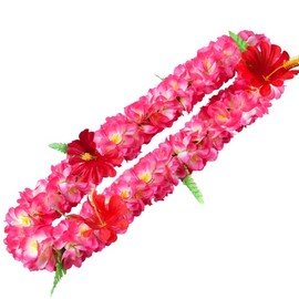 1PCS Luxury Necklaces Hawaiian Leis Tropical Flower Lei Graduation Hawaiian Lei Summer Beach Garland Thick Hawaii Luau Party Favors Decor Holiday Wedding Birthday Party Supplies (13,Hawaiian Leis)