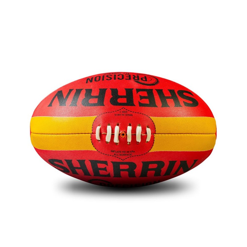 Sherrin Precision Synthetic Football, Red, Size 2