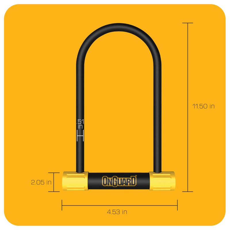 OnGuard Bulldog LS U-Lock – 13 mm Hardened Steel Shackle
