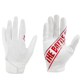Generic CHAMHIDY Football Receiver Gloves Elite Ultra-Stick Sports Receiver Youth and Adult White (White, Medium)