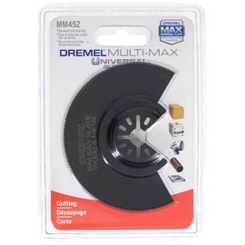 Dremel MM452 Multi-Max Bi-Metal (BiM) Half Moon Oscillating Saw Blade- Oscillating Tool Accessory- Perfect for Cutting Wood and Metal- Universal Quick-Fit System, Black
