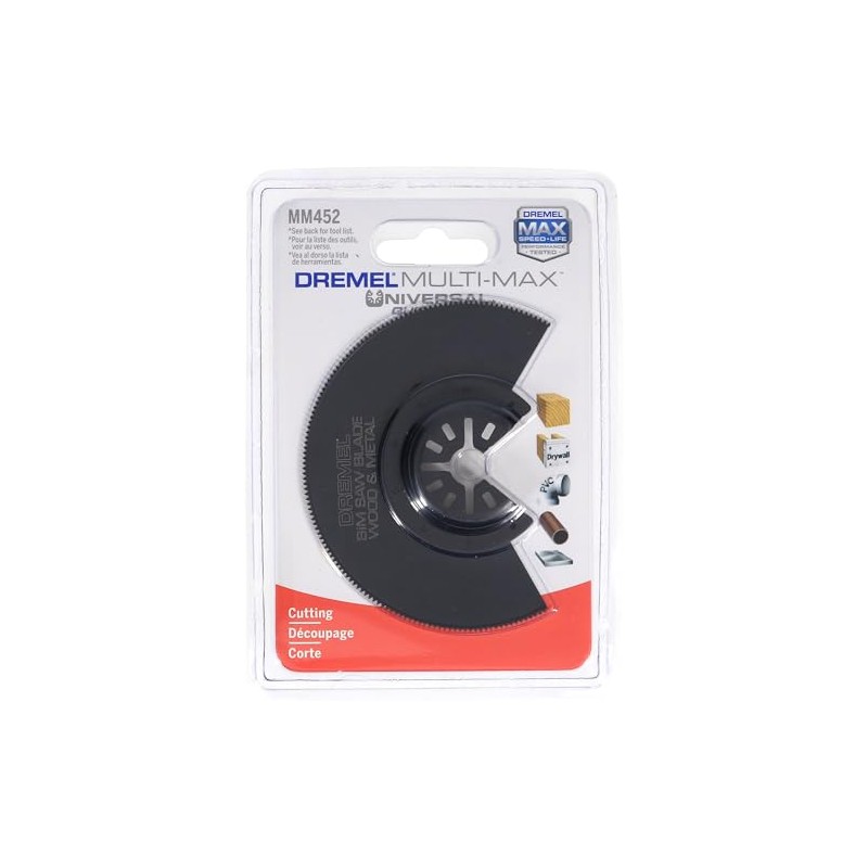 Dremel MM452 Multi-Max Bi-Metal (BiM) Half Moon Oscillating Saw Blade-